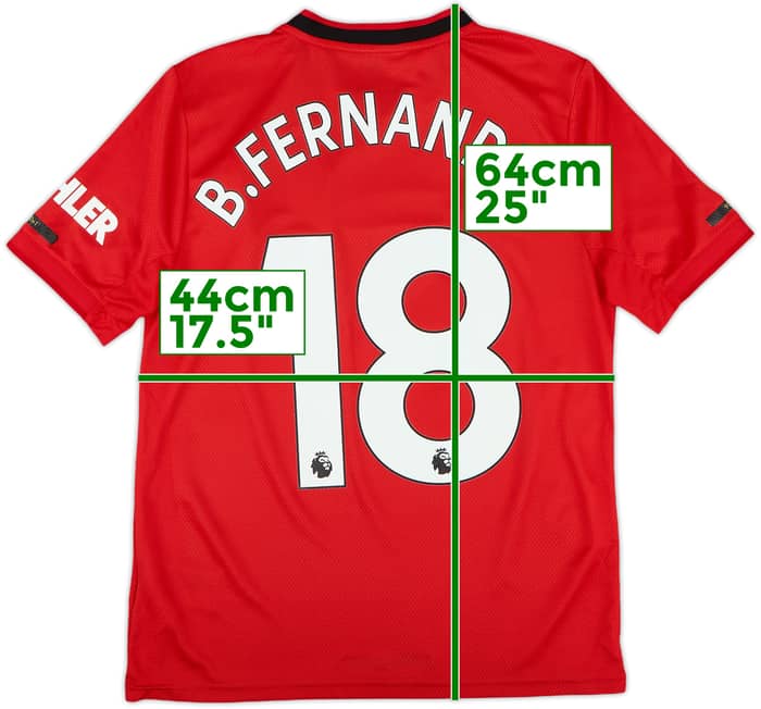 2019-20 Manchester United Home Shirt B.Fernandes #18 - 8/10 - (L.Boys)
