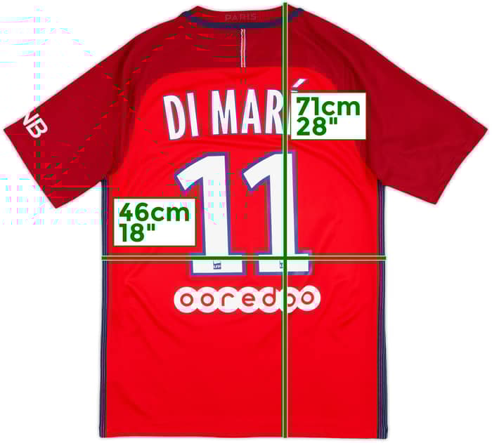 2016-17 Paris Saint-Germain Away Shirt Di Maria #11 - 8/10 - (S)