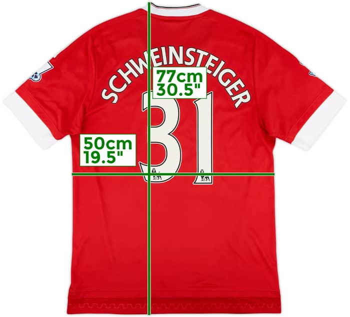 2015-16 Manchester United Home Shirt Schweinsteiger #31 - 8/10 - (M)