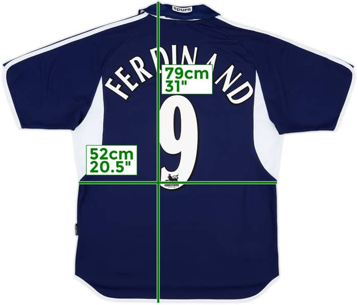 2000-01 Tottenham Away Shirt Ferdinand #9 - 9/10 - (M)