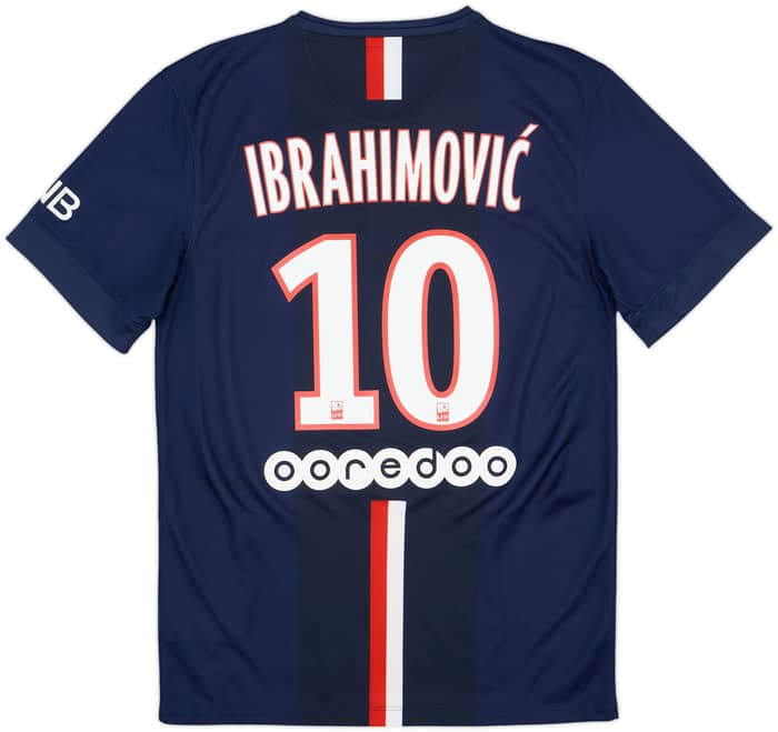 2014-15 Paris Saint-Germain Home Shirt Ibrahimovic #10 - 10/10 - (S)