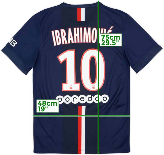 2014-15 Paris Saint-Germain Home Shirt Ibrahimovic #10 - 10/10 - (S)