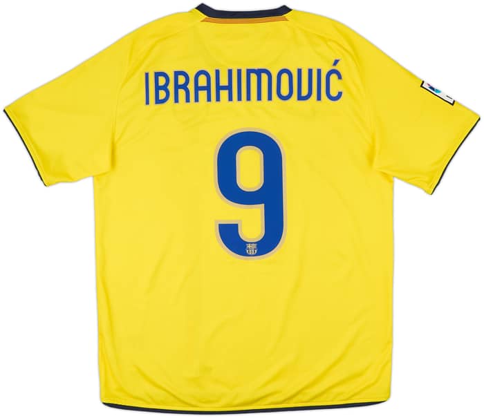 2008-10 Barcelona Away Shirt Ibrahimovic #9 - 10/10 - (L)