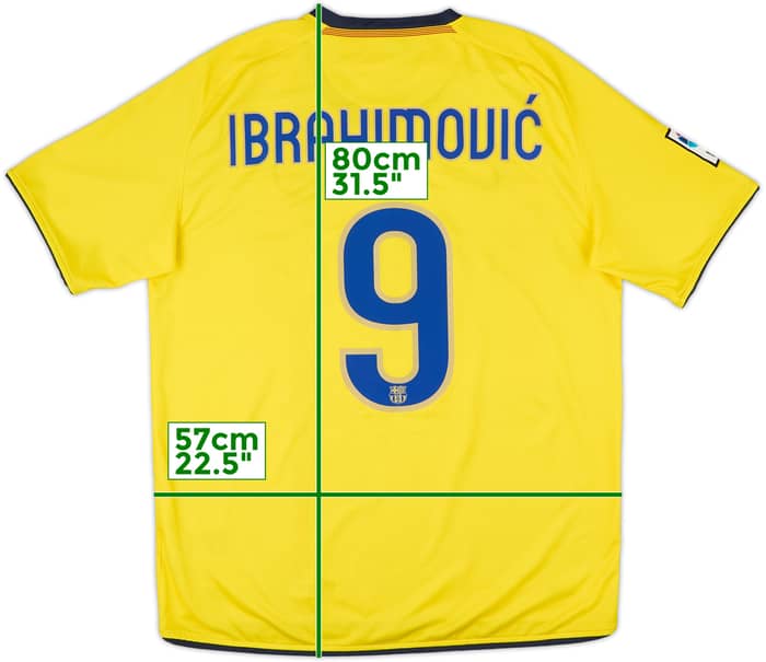 2008-10 Barcelona Away Shirt Ibrahimovic #9 - 10/10 - (L)