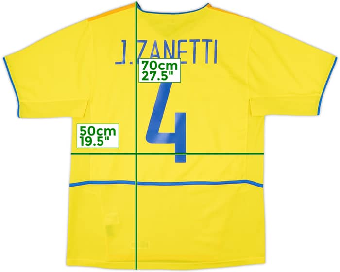 2002-03 Inter Milan Third Shirt J.Zanetti #4 - 8/10 - (L)