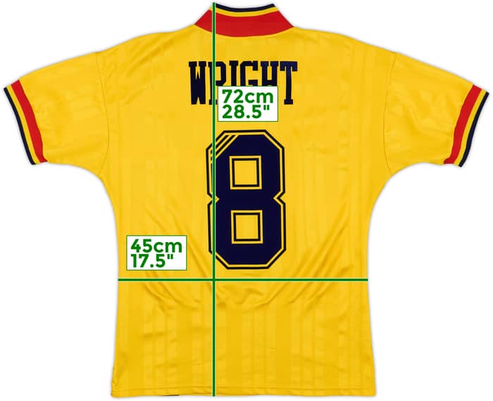1993-94 Arsenal Away Shirt Wright #8 - 7/10 - (S)