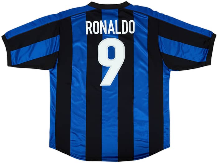 1999-00 Inter Milan Home Shirt Ronaldo #9 - 7/10 - (XL)