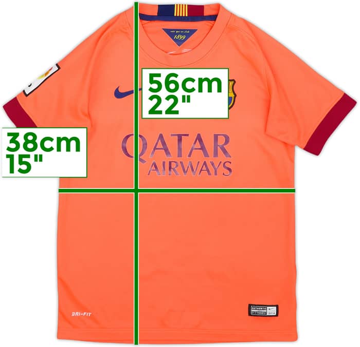 2014-15 Barcelona Away Shirt - 10/10 - (S.Boys)