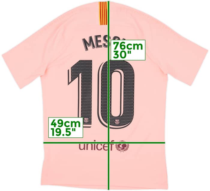 2018-19 Barcelona Authentic Third Shirt Messi #10 - 9/10 - (M)