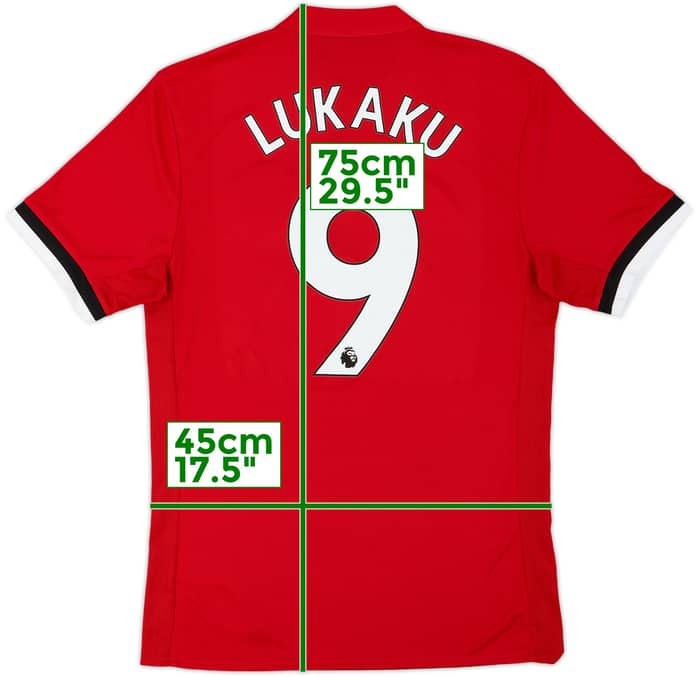 2017-18 Manchester United Home Shirt Lukaku #9 (S)