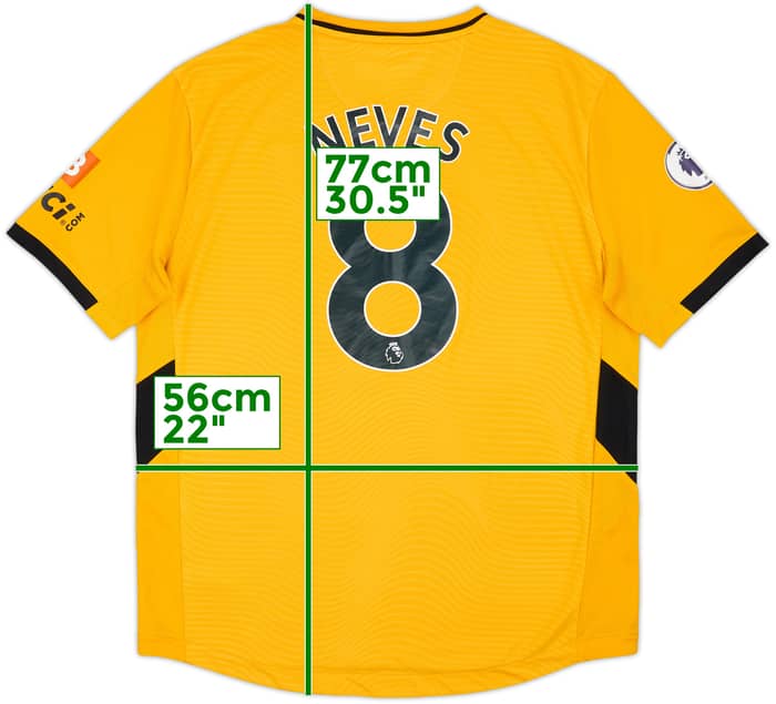 2021-22 Wolves Home Shirt Neves #8 - 9/10 - (XL)