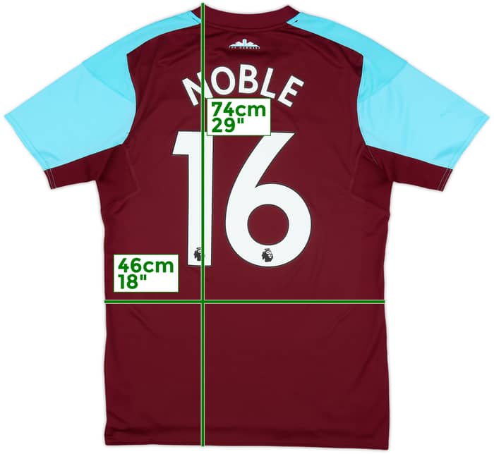 2017-18 West Ham Home Shirt Noble #16 - 10/10 - (M)