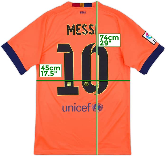 2014-15 Barcelona Away Shirt Messi #10 - 9/10 - (S)