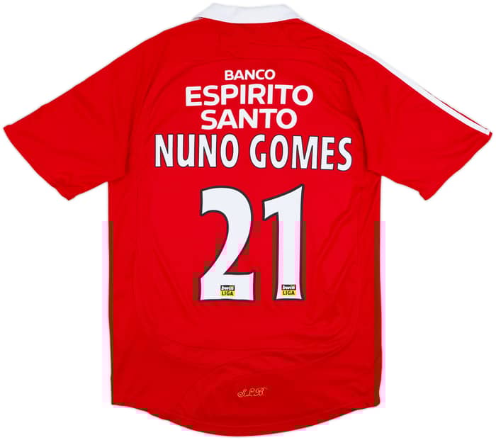 2007-08 Benfica Home Shirt Nuno Gomes #21 - 8/10 - (M)