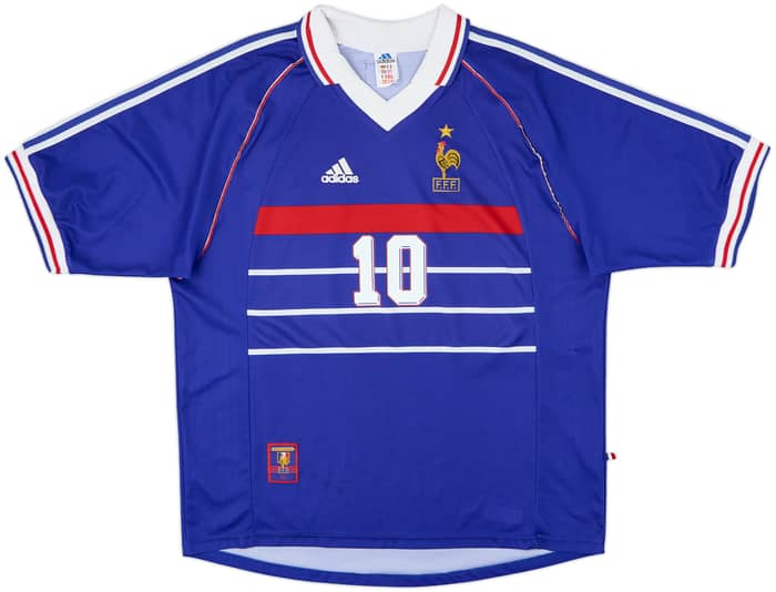 1998-00 France Home Shirt Zidane #10 - 8/10 - (XL)