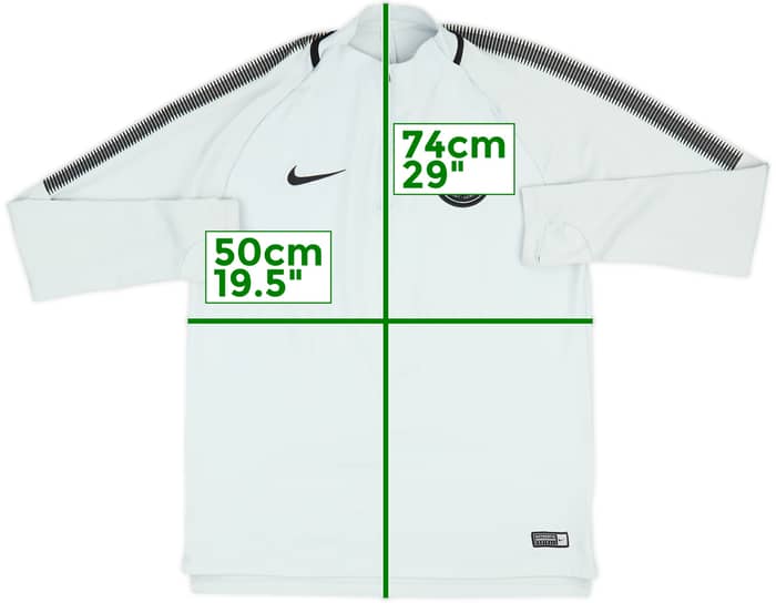 2017-18 Paris Saint-Germain Nike 1/4 Zip Sweat Top - 6/10 - (M)