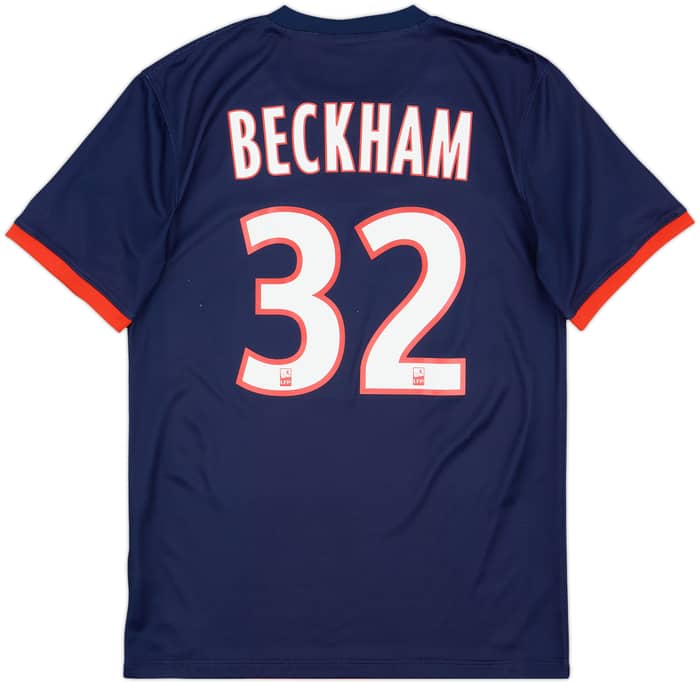 2013-14 Paris Saint-Germain Home Shirt Beckham #32 - 9/10 - (S)