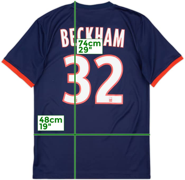 2013-14 Paris Saint-Germain Home Shirt Beckham #32 - 9/10 - (S)