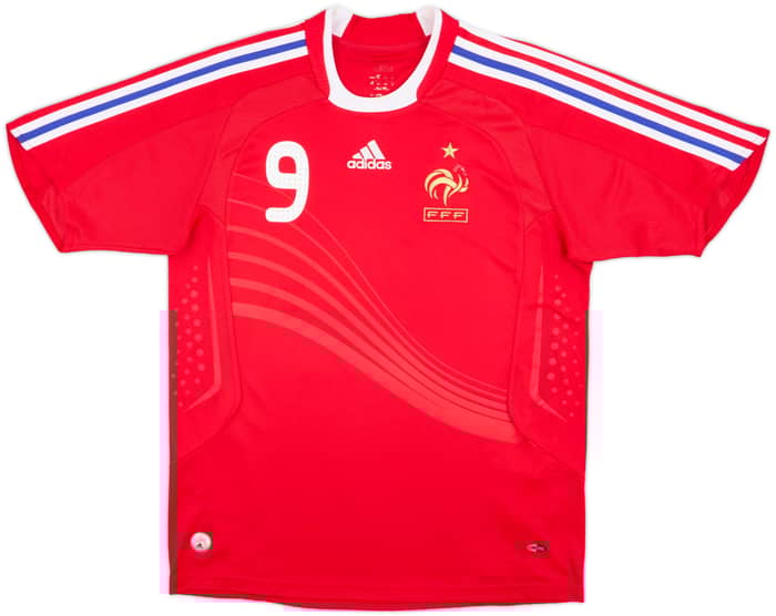 2007-08 France Away Shirt Benzema #9 - 7/10 - (XL.Boys)