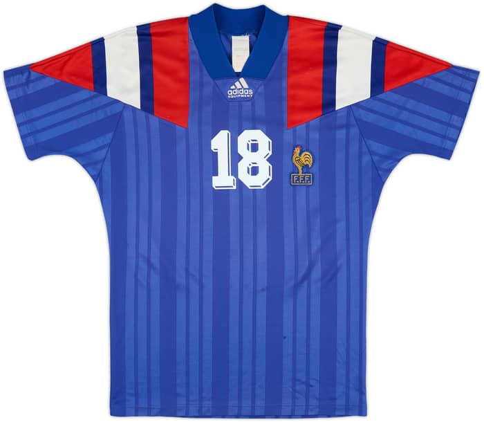 1992-94 France Home Shirt Cantona #18 - 7/10 - (S)