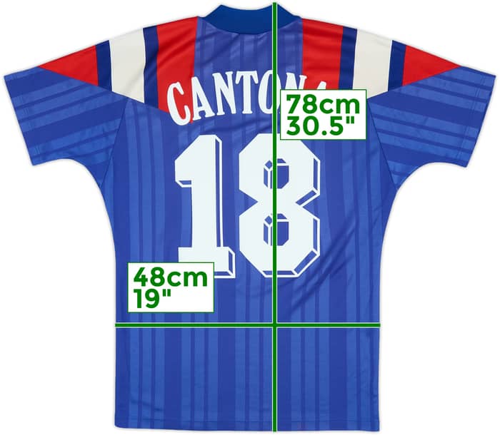 1992-94 France Home Shirt Cantona #18 - 7/10 - (S)