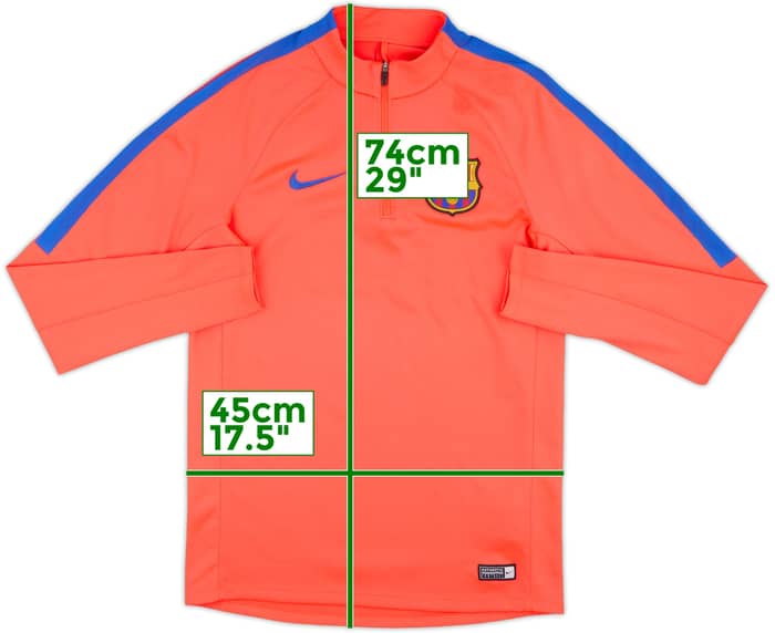 2016-17 Barcelona Nike 1/4 Zip Drill Top - 7/10 - (S)