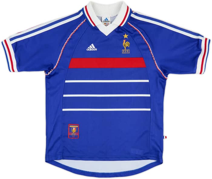1998-00 France Home Shirt - 8/10 - (Y)