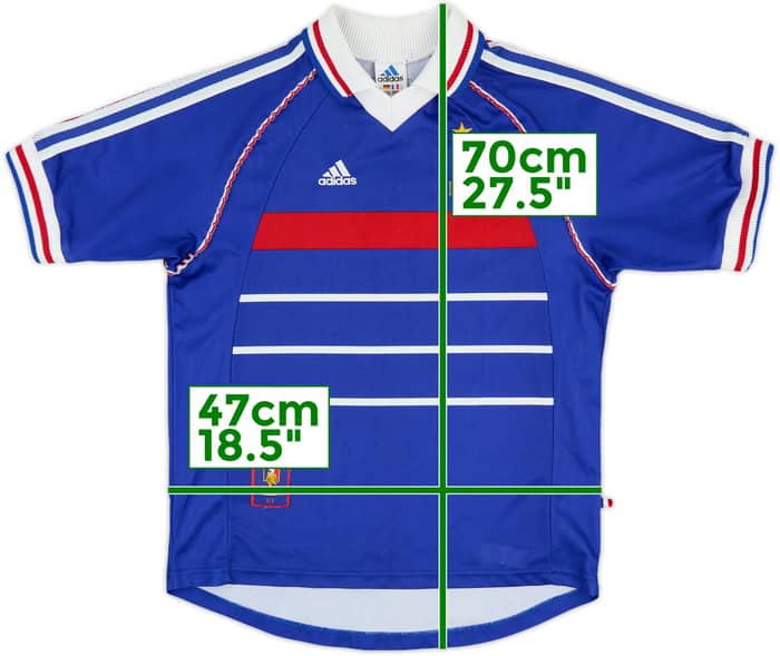 1998-00 France Home Shirt - 8/10 - (Y)