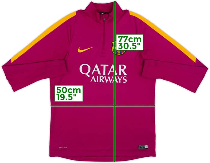 2016-17 Barcelona Nike 1/4 Zip Drill Top - 8/10 - (M)