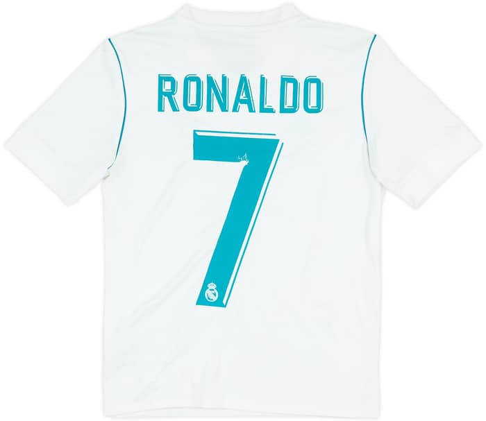 2017-18 Real Madrid Home Shirt Ronaldo #7 - 4/10 - (M.Boys)