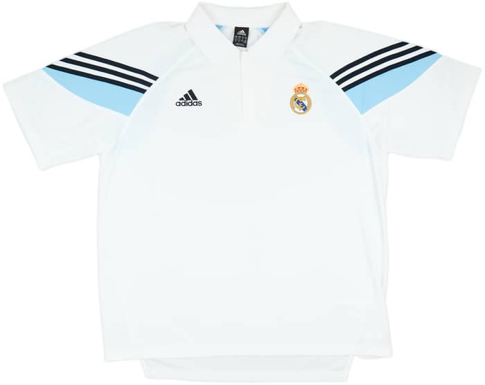 2003-04 Real Madrid adidas 1/4 Zip Polo Shirt - 8/10 - (XXL)