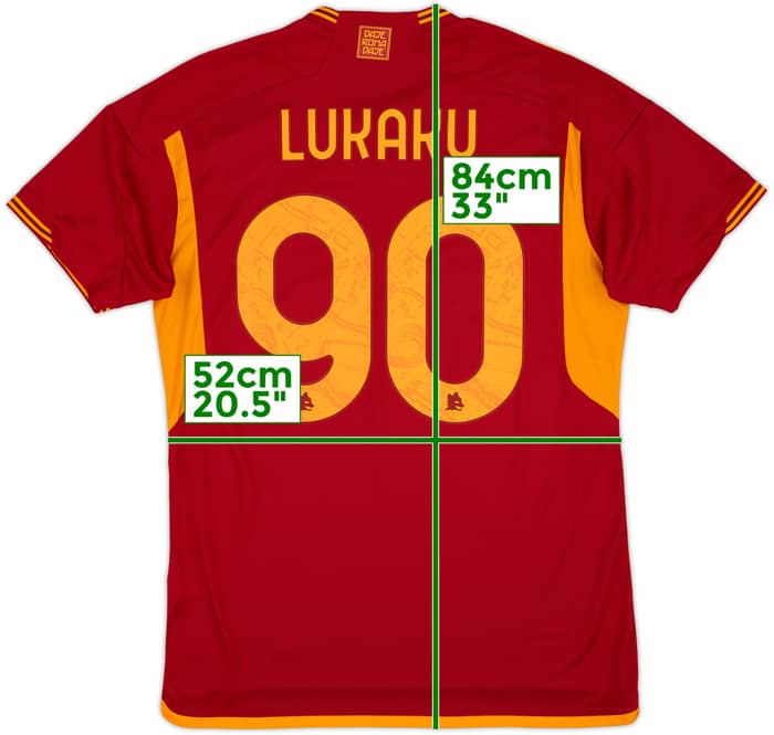 2023-24 Roma Home Shirt Lukaku #90 (L)