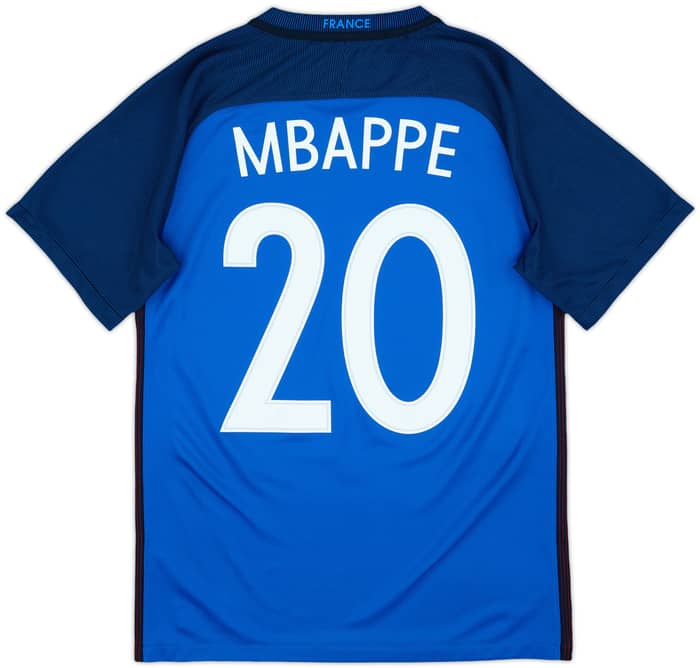2016-17 France Home Shirt Mbappe #20 - 8/10 - (S)