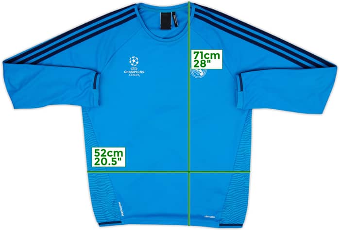 2015-16 Real Madrid CL adidas Sweat Top - 8/10 - (L)