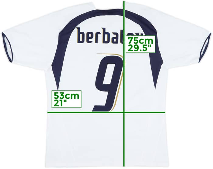 2006-07 Tottenham Home Shirt Berbatov #9 - 9/10 - (M)