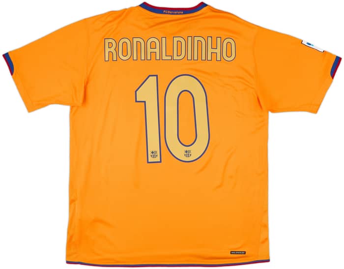 2006-08 Barcelona Away Shirt Ronaldinho #10 - 5/10 - (L)