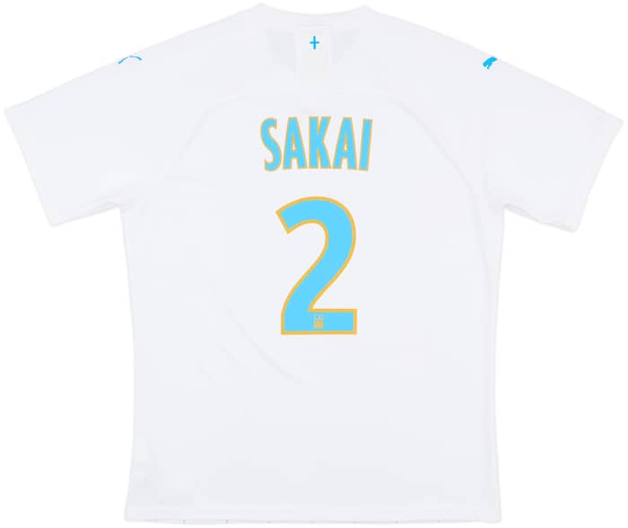 2019-20 Olympique Marseille Home Shirt Sakai #2 - 10/10 - (XL)