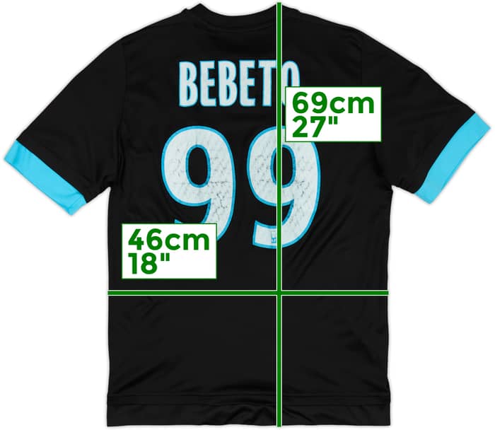 2015-16 Olympique Marseille Away Shirt Bebeto #99 - 4/10 - (XL.Boys)
