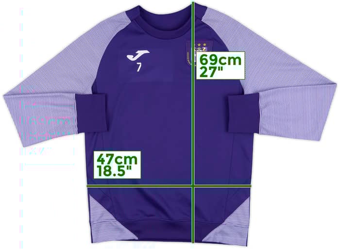 2020-21 Anderlecht Player Issue Joma Sweat Top #7 - 8/10 - (S)