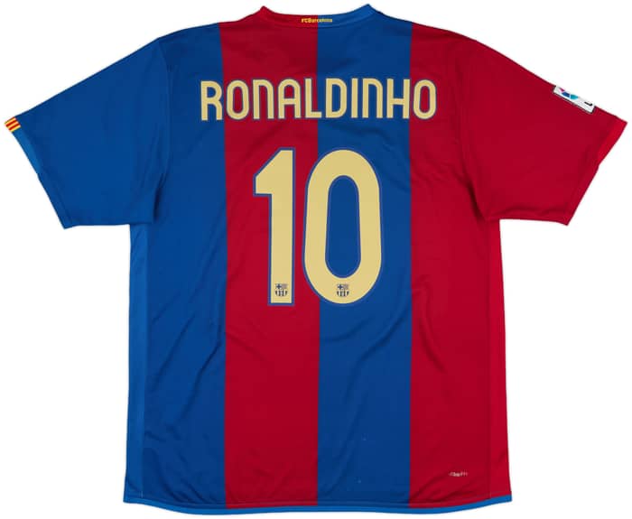 2006-07 Barcelona Home Shirt Ronaldinho #10 - 9/10 - (XL)