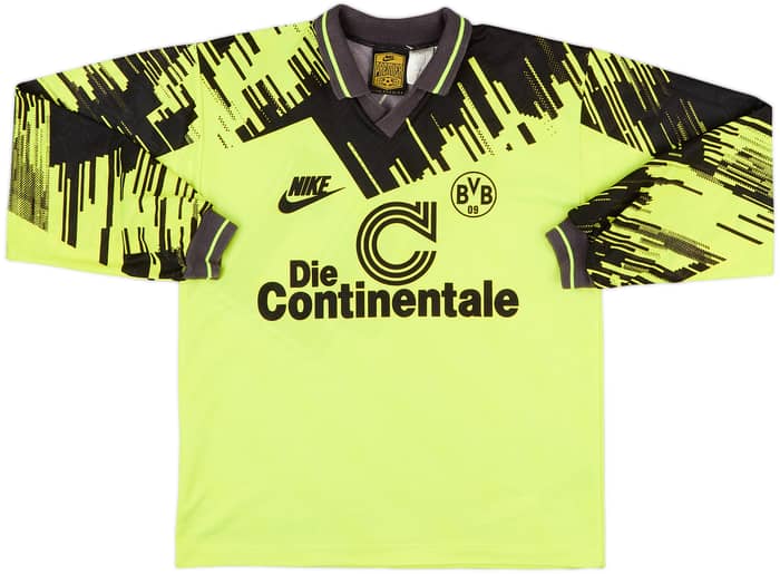 1993-94 Borussia Dortmund Home L/S Shirt #11 - 8/10 - (L.Boys)