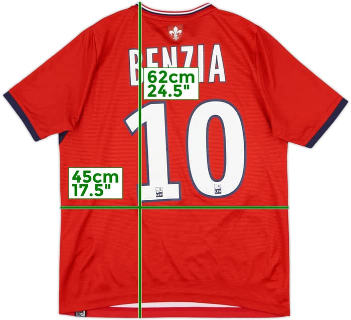 2017-18 Lille Home Shirt Benzia #10 - 9/10 - (L.Boys)