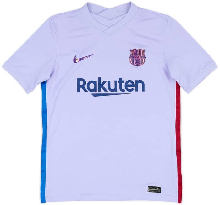 2021-22 Barcelona Away Shirt - 9/10 - (L.Boys)