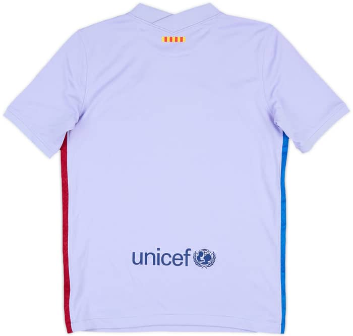 2021-22 Barcelona Away Shirt - 9/10 - (L.Boys)