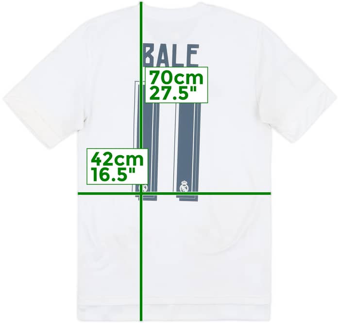 2015-16 Real Madrid Home Shirt Bale #11 - 6/10 - (XS)