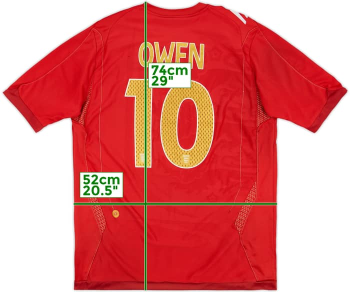 2006-08 England Away Shirt Owen #10 - 5/10 - (M)