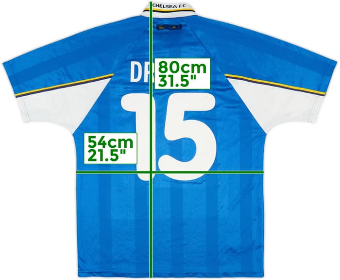 1997-99 Chelsea Home Shirt Drogba #15 - 6/10 - (L)