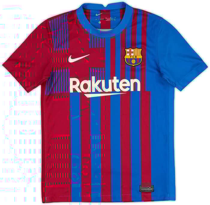 2021-22 Barcelona Home Shirt - 7/10 - (M.Boys)