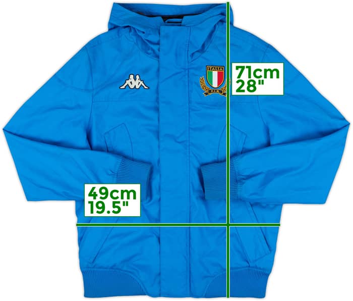 2004-06 Italy Rugby Kappa Hooded Rain Jacket - 9/10 - (M)