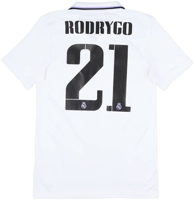 2022-23 Real Madrid Home Shirt Rodrygo #21 - 6/10 - (S)